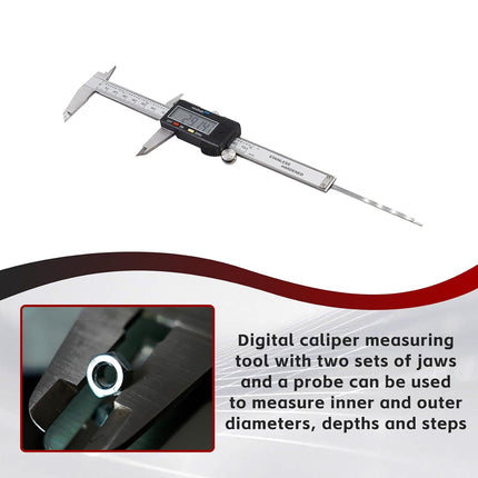 Findmall Electronic Digital Caliper Stainless Steel Body with Large LCD Screen 0-6 Inches Inch/Millimeter