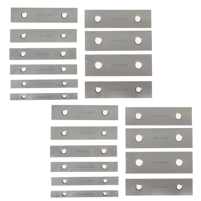 Findmall 10 Pair 1/8" x 5" Precision Parallel Block Set, ±0.0002" Hardened Alloy Steel Machinist Gage Gauge Tool Blocks with Storage Box