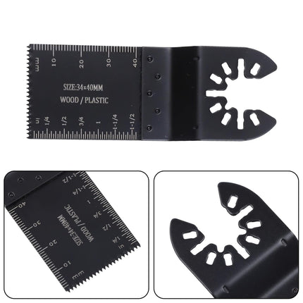Findmall Oscillating Saw Blades 100Pcs (40 of 1-3/4, 60 of 1-3/8), for Wood, PVC, Nails, Drywall, Door Jamb