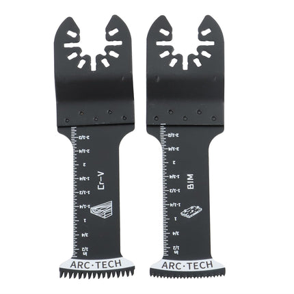 Findmall 15Pcs Extended Shock Tool Saw Blade Curved Tooth Oscillating Saw Blades Set Fit for Cutting Wood, Plastic, and Metal