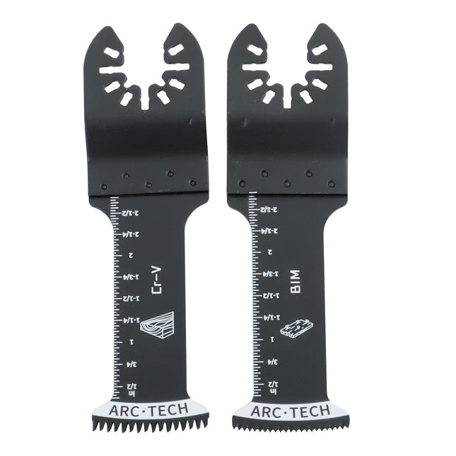 Findmall 15Pcs Extended Shock Tool Saw Blade Curved Tooth Oscillating Saw Blades Set Fit for Cutting Wood, Plastic, and Metal