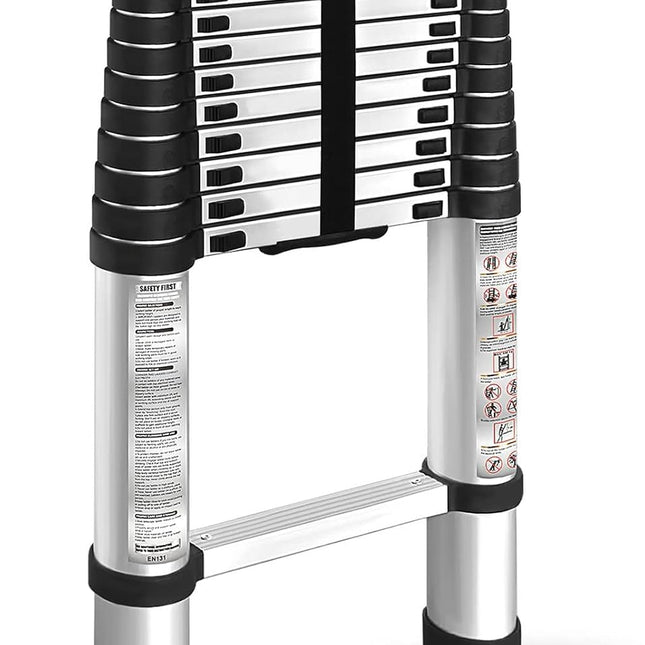 Findmall 14.5FT / 4.4M Aluminum Telescopic Ladder Multi Use Non-Slip Collapsible Ladder Telescoping Ladders