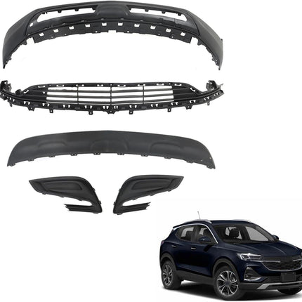 Findmall Front Bumper Cover and Grille Kit without Fog Light Holes Replacement for 2017-2021 Buick Encore