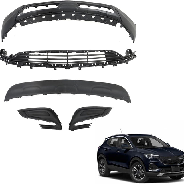 Findmall Front Bumper Cover and Grille Kit without Fog Light Holes Replacement for 2017-2021 Buick Encore
