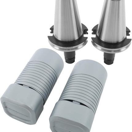 Findmall CAT50 ER16 Collet Chuck 4" Gage Length, 0.0001" Accuracy Runout | 2 Pcs Set Milling Tool Holder, for CNC Machining Centers