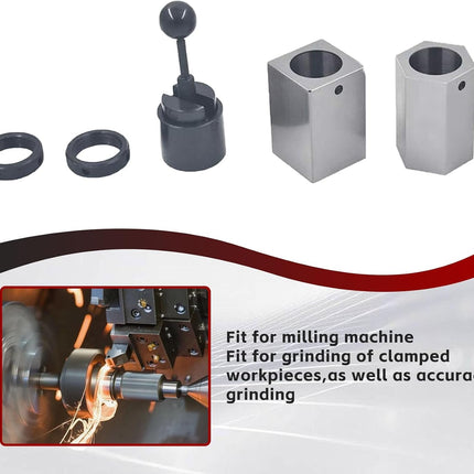 findmall 5C Collet Block Set Hex 5C-CB, Square Collets and Closer for Milling Machine
