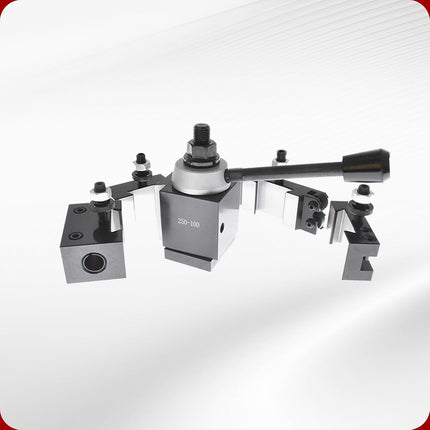 Findmall 6Pcs AXA 250-100 Tool Post Set CNC High Accuracy Piston Type Quick Change Tool Post Set Swing Dia 12 Inch