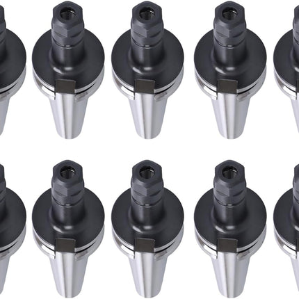 Findmall 10 Pcs CAT40-ER16 Collet Chuck, G2.5 20000RPM Tool Holder, 2.75" Length, High Accuracy, Fit for Drilling and Milling Machine