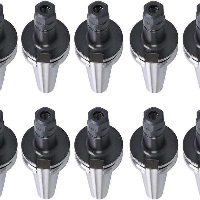 Findmall 10 Pcs CAT40-ER16 Collet Chuck, G2.5 20000RPM Tool Holder, 2.75" Length, High Accuracy, Fit for Drilling and Milling Machine