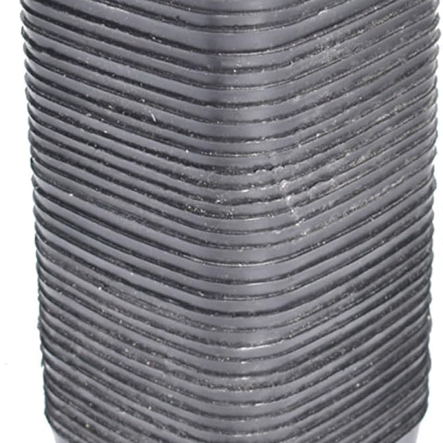 findmall 100 Pack 4in Black Reusable Plastic Square Nursery Pot with Drainage Hole for Plants
