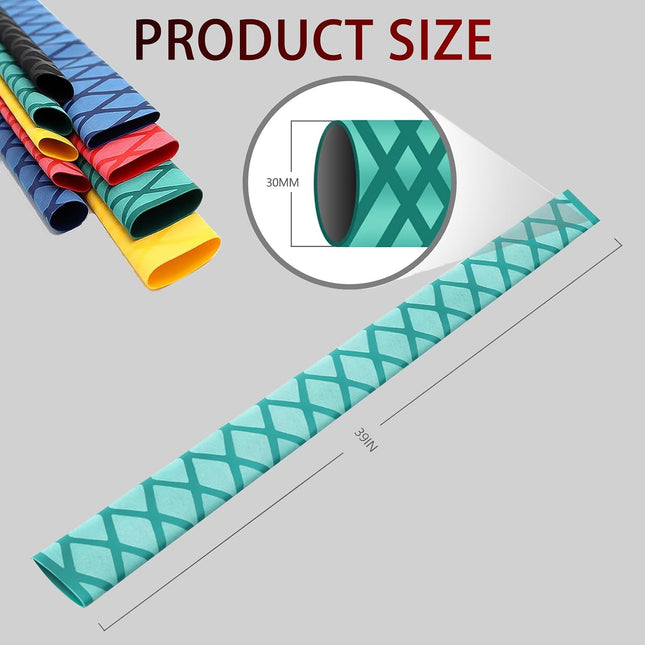 Findmall Green Heat Shrink Wrap Tubing 39" Length, 1.18"-1.38" Diameter Heat Shrink Tube for Rod Grips and Handle Protection（副本）