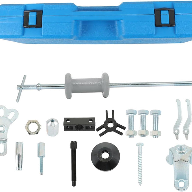 Findmall 9-Way Slide Hammer Puller Kit - Auto Wrench Adapter for Axle Bearings, Front/Rear Wheel Hub Remover & Dent Shaft Puller Tool Set