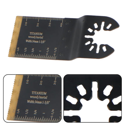 Findmall Oscillating Saw Blade Set-100Pcs, Titanium Alloy, Fit for Wood Metal Plastic Cutting, Compatibility with Most of Oscillating Multi-Tools