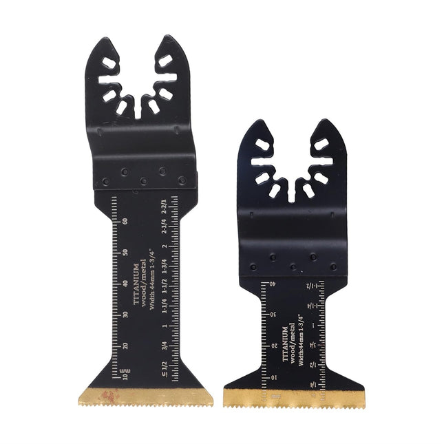 Findmall 16 Piece Extended Oscillating Saw Blade Set | Titanium Coated Saw Blades, for Cutting Wood, Plastic and Metal
