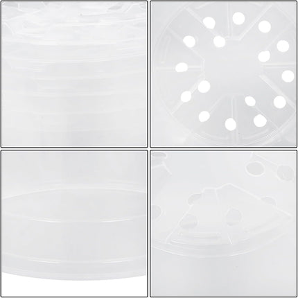 findmall 36PCS 6.7" 5" 4" 3.5" Transparent Plastic Flower Pots Seedling Cups for Plants, Plastic Seedling Pot with Drainage Holes, Garden Flower Plant Container for Transplanting, Succulents, Cuttings