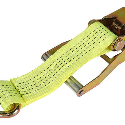 Yellow Ratchet Belt, 2Inch * 15Ft 5000 Pound Ratchet, Heavy Duty Slings, 6PCS