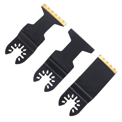 Findmall 98Pcs Multi-Tool Blades Kit with Sandpapers, Standard and Titanium and Curved Oscillating Tool Blades Set, Fit for Wood Metal Plastic Cutting