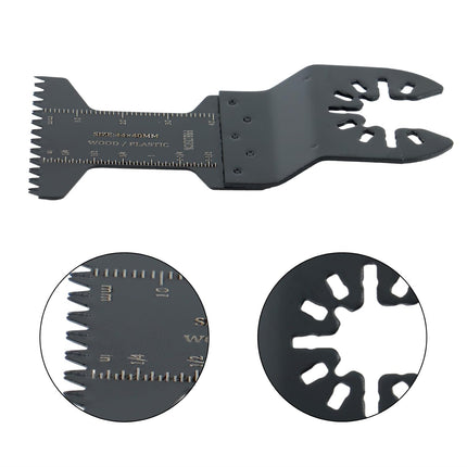 Findmall 20Pcs Oscillating Saw Blade Long Sawtooth Curved Tooth Oscillating Saw Blades Set Fit for Cutting Wood, Plastic, and Metal