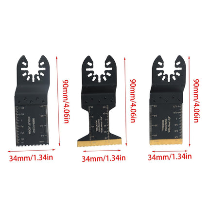 Findmall 50Pcs Premium Titanium Carbide Oscillating Tool Blades - Cuts Wood, Metal, PVC, Drywall, Nails Compatibility with Most of Oscillating Multi-Tools