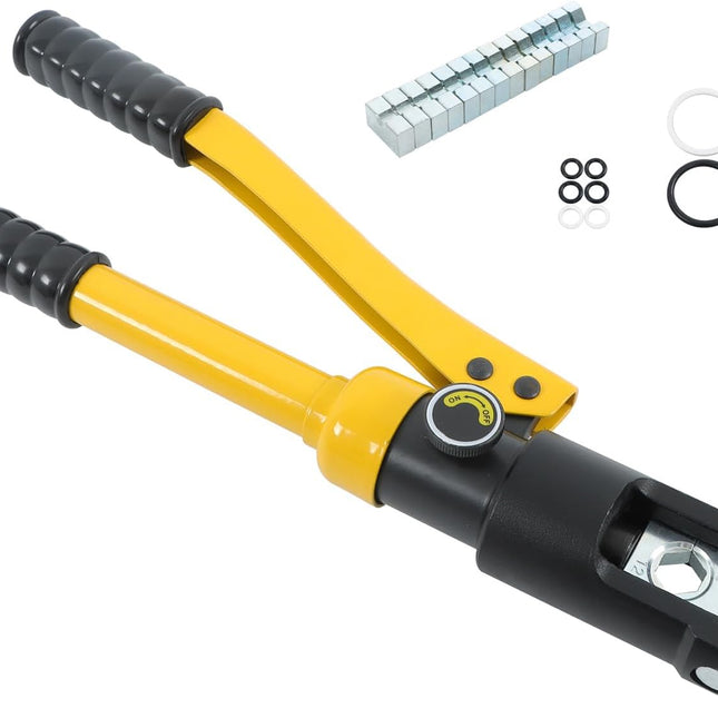 Findmall YQK-120 Hydraulic Crimping Tool 8MT Hydraulic Wire Crimper with 8 Pairs of Dies Fit for Welding Cables, Electrical Cables and Power Wires
