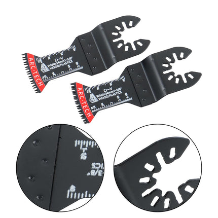 Findmall 10 Piece Set of Curved Blade Oscillating Saw Blade, Japanese Tooth, for Wood, Plastic, Curved Edge