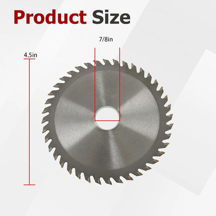findmall 3PCS 4-1/2" 40T Circular Saw Blades, General Purpose Carbide-Tipped Cutting Blades for Wood, Plastic, Metal & Tile, 7/8" Arbor