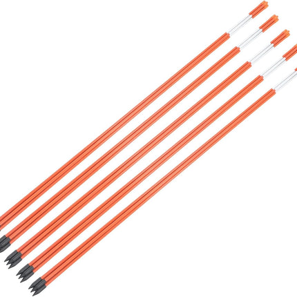 Findmall 48 Inch Driveway Markers, 5/16" Diameter Orange Reflective Snow Stakes, Fiberglass Lane Marker Posts for Driveways, Parking Lots & Walkways