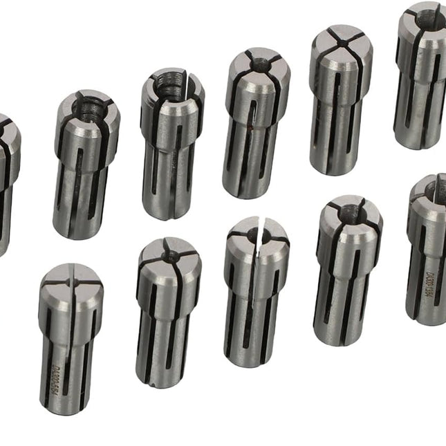 Findmall 14 Pack DA300 Accuracy Collet Set 3/64" - 1/4" by 1/64" Increments, 1/64" Collapse Range, Double Angle CNC Collet for Drilling, Tapping, and Grinding