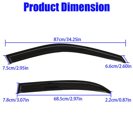 Findmall Side Window Visor Vent Rain Guard Deflector Replacement for 1993-1997 Toyota Corolla Sedan