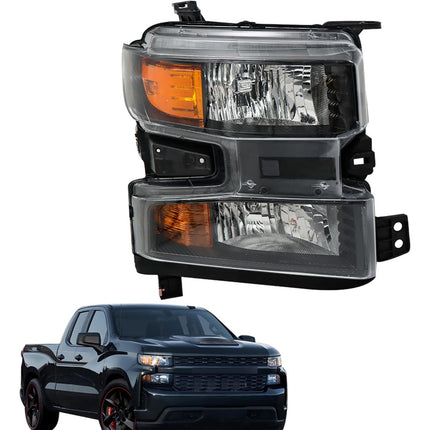 Findmall Headlight Headlamp Assembly Halogen Passenger Side Replacement for Silverado 1500 2019 2020 2021 Replacement for 84621849 Right RH
