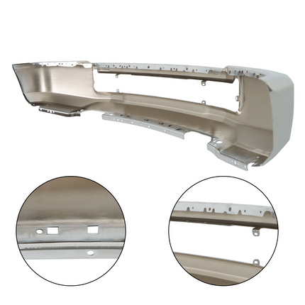 Findmall Chrome Steel Front Bumper Face Bar without Fog Light Holes Replacement for 2020-2022 Ford F-250 and F-350 Super Duty