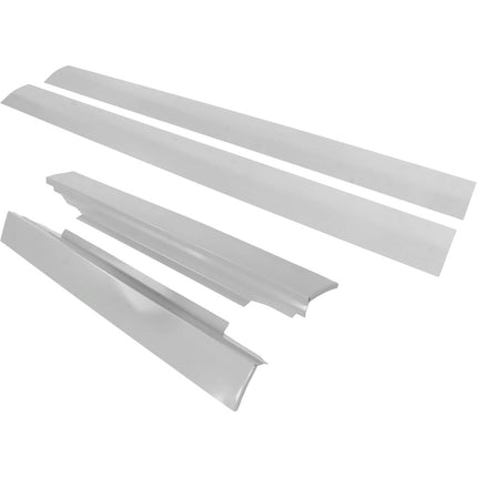 Findmall 4-Piece Outer Rocker Panel Set for 1996-2014 Chevrolet Express GMC Savana, Silver