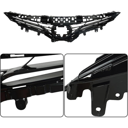 Findmall Front Upper Grille for 2021-2022 Toyota Camry LE XLE, Black