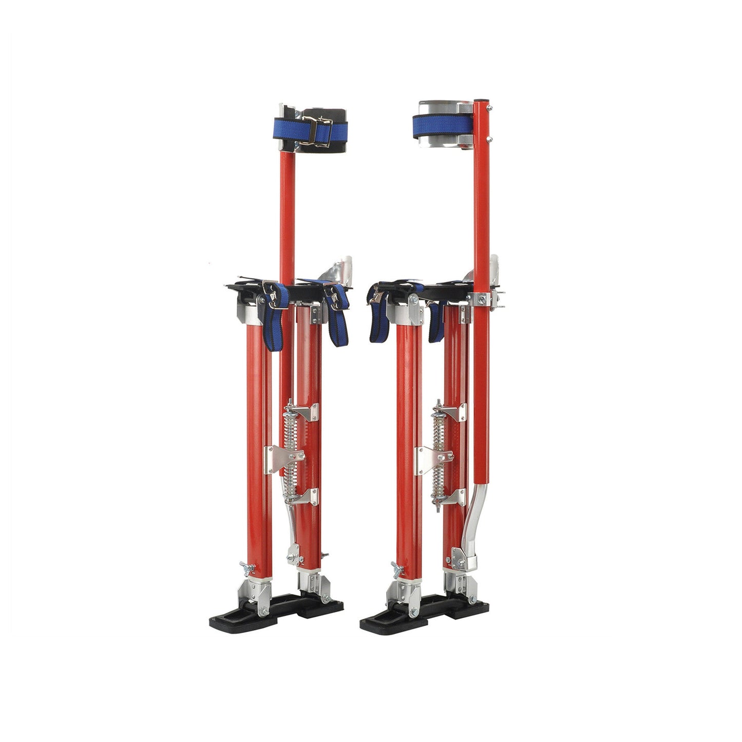 findmall 18-30 Inch Drywall Stilts Red Adjustable Aluminum Stilt Tool Fit for Painting or Cleaning