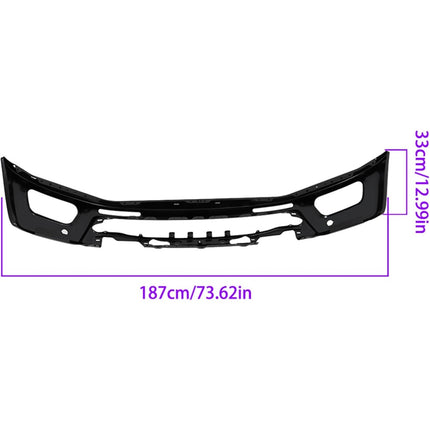 Findmall Black Steel Front Bumper with Parking Sensor Holes Replacement for 2019‑2023 Ford Ranger