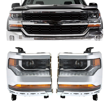 Findmall Headlight Assembly Replacement for Silverado 1500 Left LH Right RH