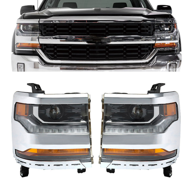 Findmall Headlight Assembly Replacement for Silverado 1500 Left LH Right RH
