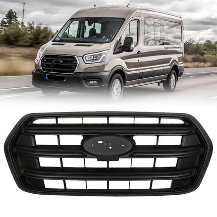 Findmall Front Grille Upper Matte Black Straight Trim Style Replacement for Transit T150 2020-2022