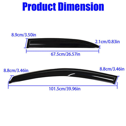 Findmall Side Window Visors Rain Guard Wind Vent Shade Deflector Replacement for 2009-2014 TSX 4-Door Sedan