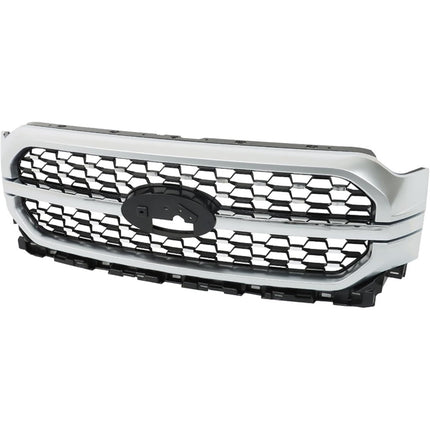 Findmall Chrome Grille Front Upper Grill Assembly Replacement for 2021-2023 F150