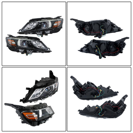Findmall Driver Side and Passenger Side Headlights Assembly Halogen Replacement for Impala 2015-2020 Housing Black Lamp LH RH 2PCS 84178024 84178023