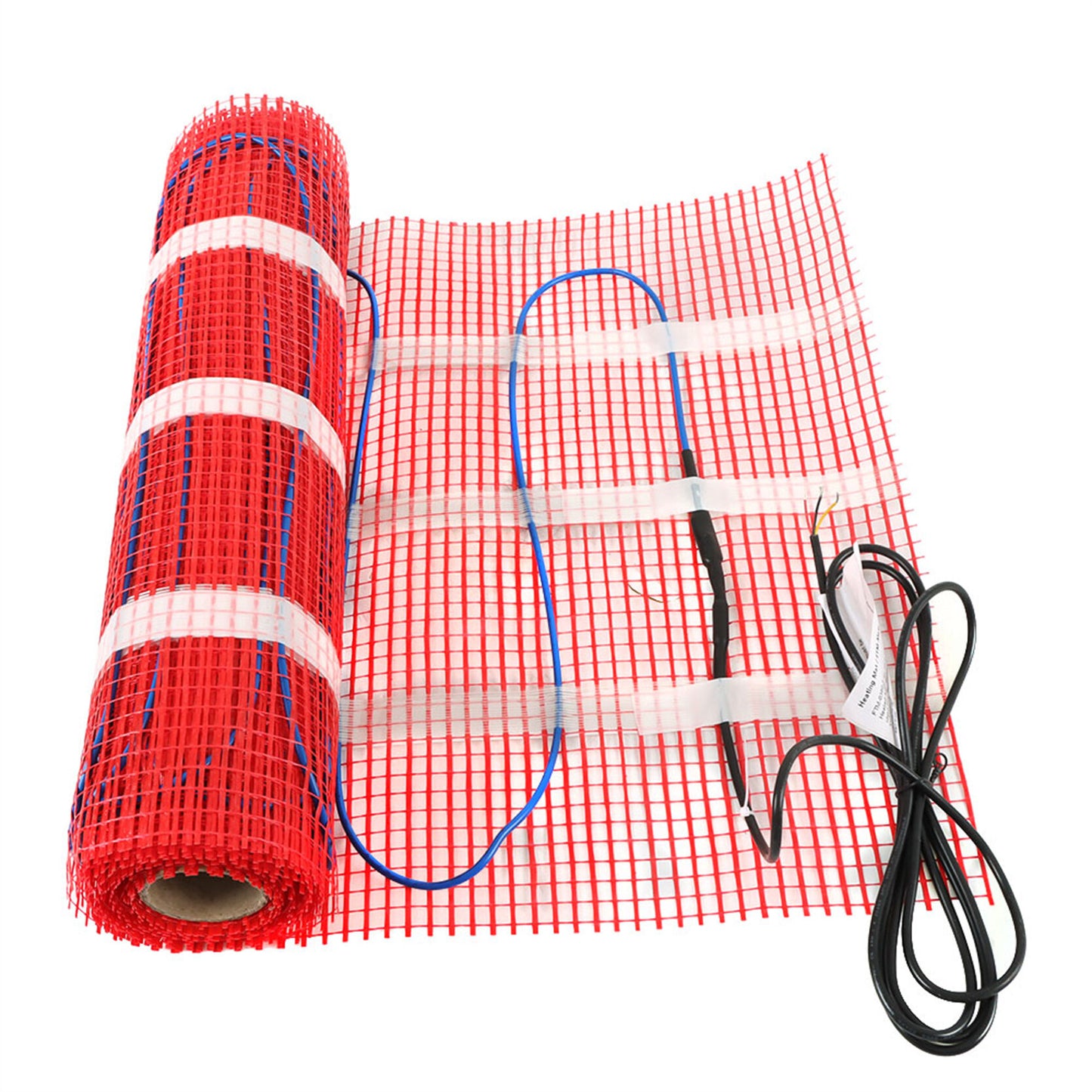 findmall 120v Electric Under Floor Heating System 30 Sqft Floor Heat Mat Kit Includes Alarm, Heated Floor Mat and Floor Temperature Sensor Fit for Heating under Ceramic Tiles Floors or Wooden Floors