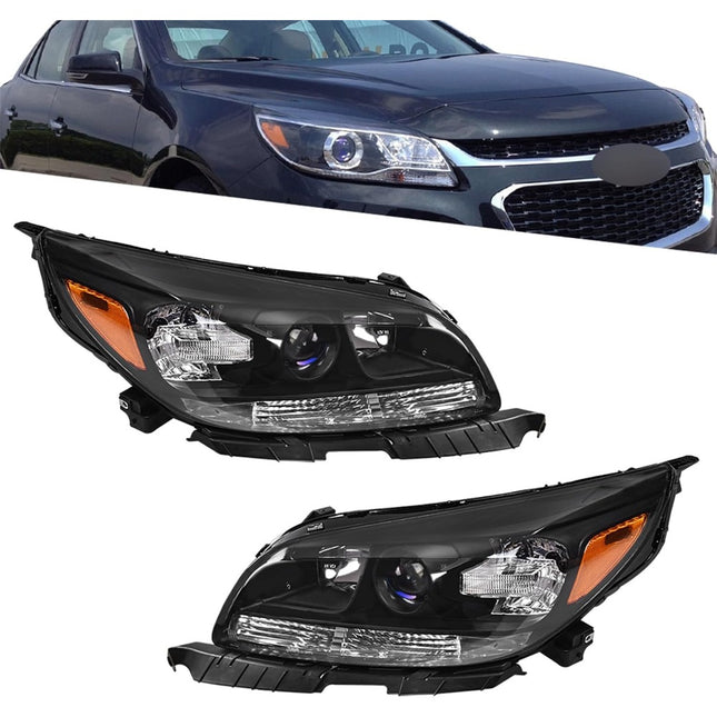 Findmall Headlight Assembly Replacement for Malibu Black Left LH Right RH