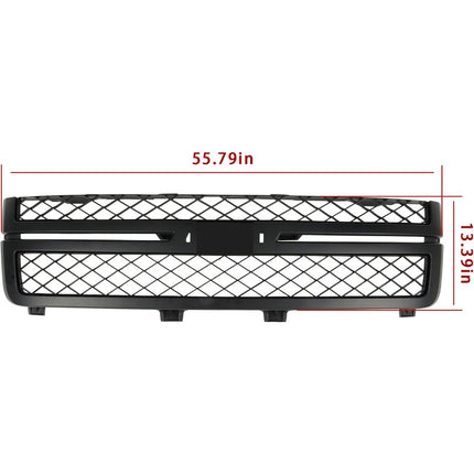 Findmall Matte Black Front Bumper Grille Replacement for Silverado 2500HD and 3500HD 2011-2014 20966058 GM1200639