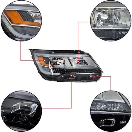 Findmall Headlight Assembly for 2016–2019 Ford Explorer Front Right Passenger Side, Replaces FB5Z-13008-B