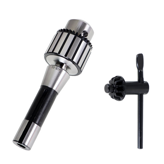 findmall Drill Chuck 1/2" Capacity with R8 Shank Precision Integrated & K32 Key (R8-B16)