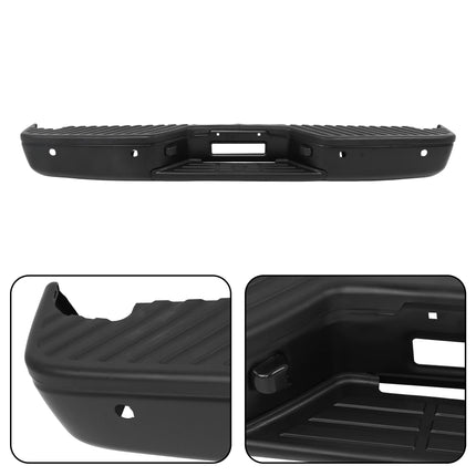Findmall Black Rear Step Bumper for 2004-2015 Nissan Titan, NI1103110