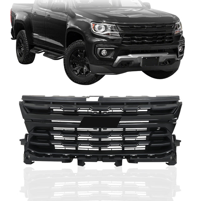 Findmall Glossy Black Front Grille Frame Kit Replacement for Colorado 2021-2022