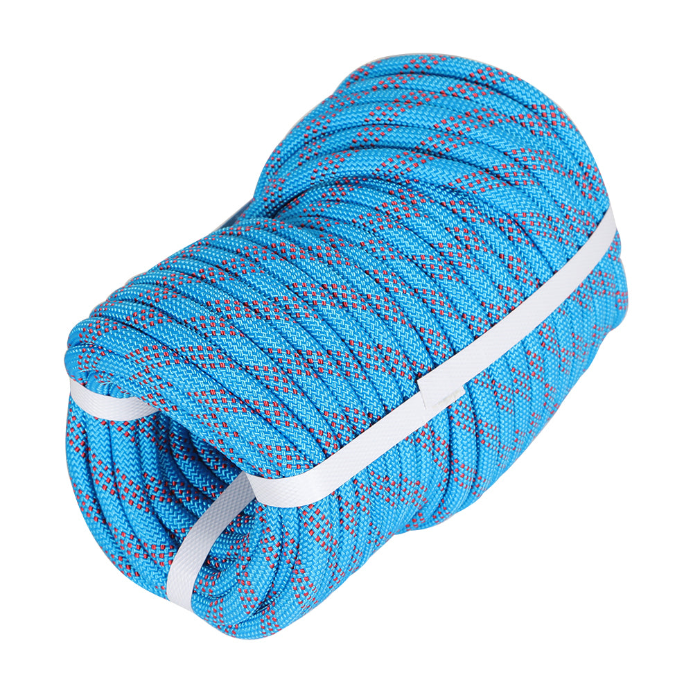 findmall 3/8 Inch 100 Feet Braided Polyester Rope Tree Work Rope Rigging Rope for Outdoor Swing Camping 3250 LBS Blue Red