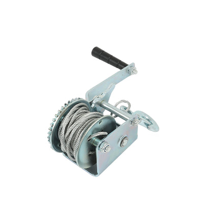Findmall Boat Trailer Hand Winch with Steel Cable, Heavy Duty Manual Crank Gear Winch with Hook, High Carbon Steel Trailer Winch for Boat, Truck & ATV
